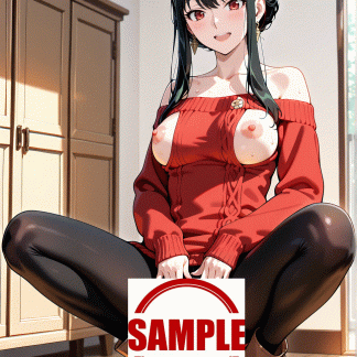 スパ〇ファミリー ヨルフォージャー風 ポスター アニメ エロ 美乳 グラビア ファンアート 同人アート 1031 (16)
