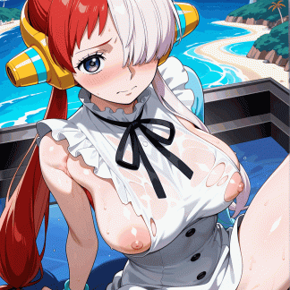 ワンピー〇 ウタ風 ポスター アニメ エロ 美乳 グラビア ファンアート 同人アート 0323 (26)