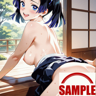 鬼滅の〇 神崎アオイ風 ポスター アニメ エロ 美乳 グラビア ファンアート 同人アート 0816 (6)