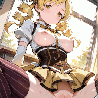 まどマ〇 マミ風 ポスター アニメ エロ 美乳 グラビア ファンアート 同人アート 0219 (78)