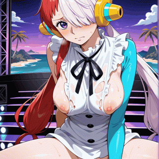 ワンピー〇 ウタ風 ポスター アニメ エロ 美乳 グラビア ファンアート 同人アート 0323 (29)
