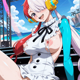 ワンピー〇 ウタ風 ポスター アニメ エロ 美乳 グラビア ファンアート 同人アート 0323 (43)