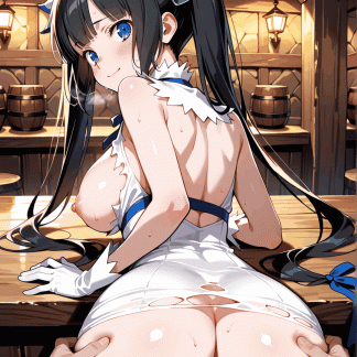 ダンま〇 ヘスティア風 ポスター アニメ エロ 美乳 グラビア ファンアート 同人アート 0224 (60)