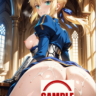 fet〇 セイバー（アーサー）風 ポスター アニメ エロ 美乳 グラビア ファンアート 同人アート 1215(33)