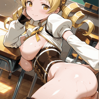 まどマ〇 マミ風 ポスター アニメ エロ 美乳 グラビア ファンアート 同人アート 0219 (60)
