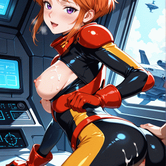 機動戦士ZZガン〇ム プルツー風 ポスター アニメ エロ 美乳 グラビア ファンアート 同人アート 0126 (25)
