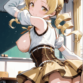 まどマ〇 マミ風 ポスター アニメ エロ 美乳 グラビア ファンアート 同人アート 0219 (76)
