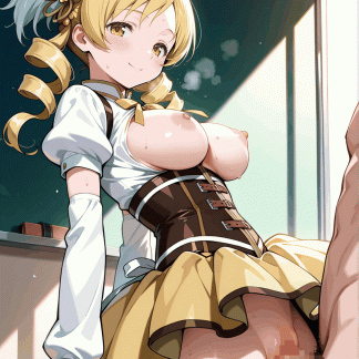 まどマ〇 マミ風 ポスター アニメ エロ 美乳 グラビア ファンアート 同人アート 0219 (61)