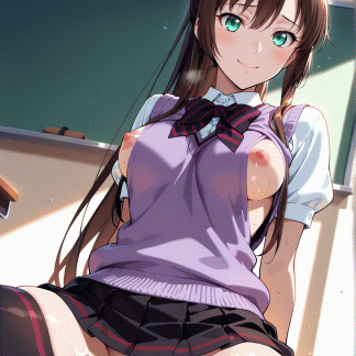 ストライクザブラッ〇 煌坂 紗矢華風 ポスター アニメ エロ 美乳 グラビア ファンアート 同人アート 1223 (40)