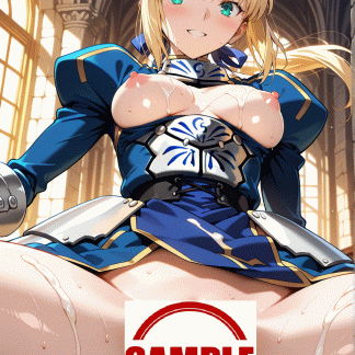 fet〇 セイバー（アーサー）風 ポスター アニメ エロ 美乳 グラビア ファンアート 同人アート 1215(35)