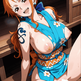 ワンピー〇 ナミ風 ポスター アニメ エロ 美乳 グラビア ファンアート 同人アート 0412 (47)