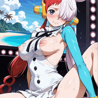 ワンピー〇 ウタ風 ポスター アニメ エロ 美乳 グラビア ファンアート 同人アート 0323 (33)
