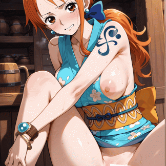 ワンピー〇 ナミ風 ポスター アニメ エロ 美乳 グラビア ファンアート 同人アート 0412 (7)