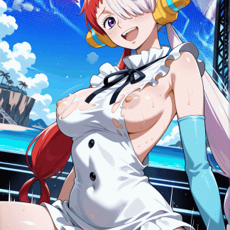 ワンピー〇 ウタ風 ポスター アニメ エロ 美乳 グラビア ファンアート 同人アート 0323 (63)