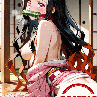 鬼滅の〇 竈門禰豆子風 ポスター アニメ エロ 美乳 グラビア ファンアート 同人アート 0816 (5)