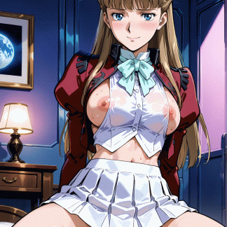 機動戦士ガン〇ムW リリーナ風 ポスター アニメ エロ 美乳 グラビア ファンアート 同人アート 0212 (26)