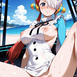 ワンピー〇 ウタ風 ポスター アニメ エロ 美乳 グラビア ファンアート 同人アート 0323 (25)