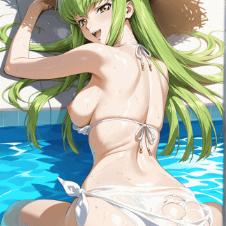 コードギア〇 C.C.風 ポスター アニメ エロ 美乳 グラビア ファンアート 同人アート 0507 (61)