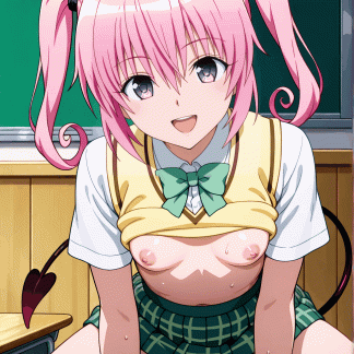 To LOV〇 ナナ風 ポスター アニメ エロ 美乳 グラビア ファンアート 同人アート 0608 (28)