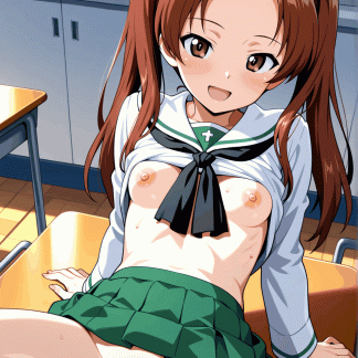 ガールズ〇パンツァー 角谷 杏風 ポスター アニメ エロ 美乳 グラビア ファンアート 同人アート 0507 (231)