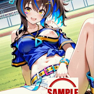 ウマ〇 ダイタクヘリオス風 ポスター アニメ エロ 美乳 グラビア ファンアート 同人アート 1027 (01)