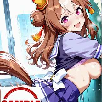 ウマ〇 コパノリッキー風 ポスター アニメ エロ 美乳 グラビア ファンアート 同人アート 0731 (2)