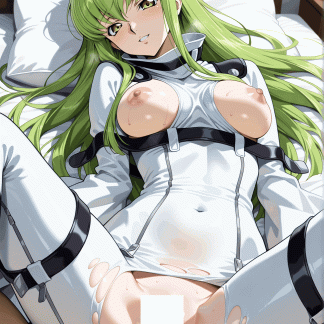 コードギア〇 C.C.風 ポスター アニメ エロ 美乳 グラビア ファンアート 同人アート 0507 (121)