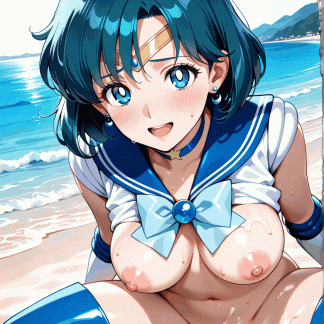 セーラームー〇 水野 亜美風 ポスター アニメ エロ 美乳 グラビア ファンアート 同人アート 0805 (5)