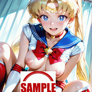 セーラームー〇 月野 うさぎ風 ポスター アニメ エロ 美乳 グラビア ファンアート 同人アート 0621 (2)