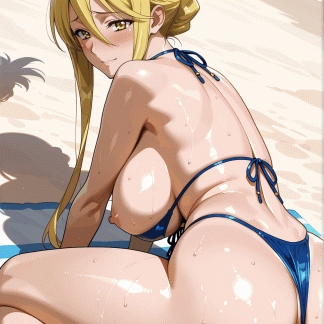 ハイスクールオブ〇デット 鞠川 静香風 ポスター アニメ エロ 美乳 グラビア ファンアート 同人アート 0527 (19)