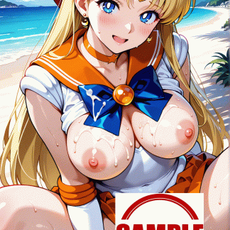 セーラームー〇 愛野 美奈子風 ポスター アニメ エロ 美乳 グラビア ファンアート 同人アート 0805 (4)
