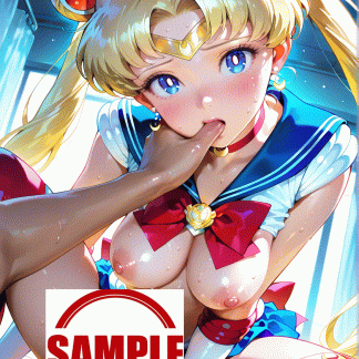 セーラームー〇 月野 うさぎ風 ポスター アニメ エロ 美乳 グラビア ファンアート 同人アート 0621 (6)