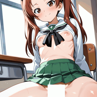 ガールズ〇パンツァー 角谷 杏風 ポスター アニメ エロ 美乳 グラビア ファンアート 同人アート 0507 (69)