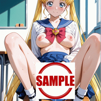 セーラームー〇 月野 うさぎ風 ポスター アニメ エロ 美乳 グラビア ファンアート 同人アート 0917 (3)