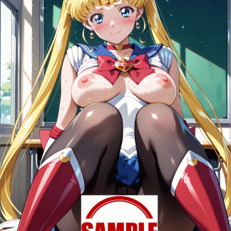 セーラームー〇 月野 うさぎ風 ポスター アニメ エロ 美乳 グラビア ファンアート 同人アート 1016 (6)