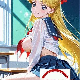 セーラームー〇 愛野 美奈子風 ポスター アニメ エロ 美乳 グラビア ファンアート 同人アート 0914 (32)