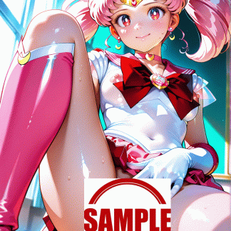 セーラームー〇 ミニウサ風 ポスター アニメ エロ 美乳 グラビア ファンアート 同人アート 0621 (01)