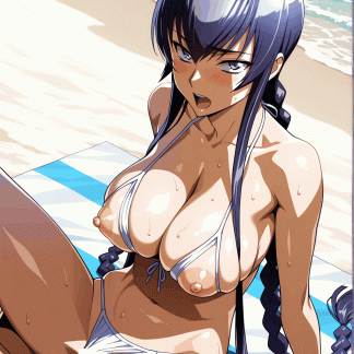 ハイスクールオブ〇デット 毒島 冴子風 ポスター アニメ エロ 美乳 グラビア ファンアート 同人アート 0527 (164)