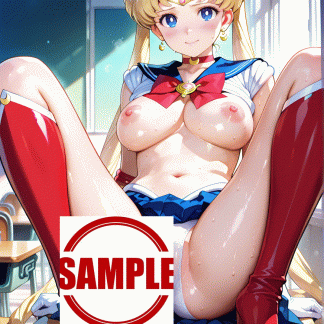 セーラームー〇 月野 うさぎ風 ポスター アニメ エロ 美乳 グラビア ファンアート 同人アート 0513 (2)