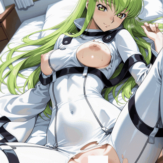 コードギア〇 C.C.風 ポスター アニメ エロ 美乳 グラビア ファンアート 同人アート 0507 (86)