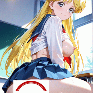 セーラームー〇 愛野 美奈子風 ポスター アニメ エロ 美乳 グラビア ファンアート 同人アート 0914 (36)