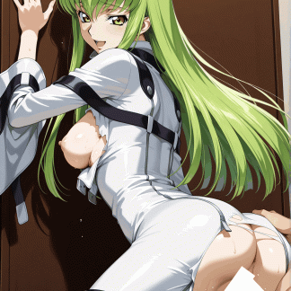 コードギア〇 C.C.風 ポスター アニメ エロ 美乳 グラビア ファンアート 同人アート 0507 (132)