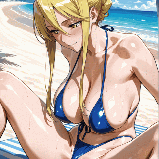 ハイスクールオブ〇デット 鞠川 静香風 ポスター アニメ エロ 美乳 グラビア ファンアート 同人アート 0527 (26)