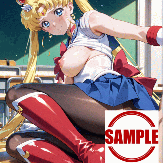 セーラームー〇 月野 うさぎ風 ポスター アニメ エロ 美乳 グラビア ファンアート 同人アート 1016 (3)