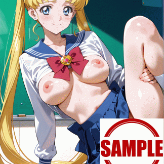 セーラームー〇 月野 うさぎ風 ポスター アニメ エロ 美乳 グラビア ファンアート 同人アート 0917 (26)
