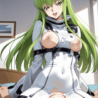 コードギア〇 C.C.風 ポスター アニメ エロ 美乳 グラビア ファンアート 同人アート 0507 (148)