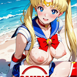 セーラームー〇 月野 うさぎ風 ポスター アニメ エロ 美乳 グラビア ファンアート 同人アート 0805 (01)