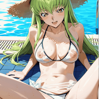 コードギア〇 C.C.風 ポスター アニメ エロ 美乳 グラビア ファンアート 同人アート 0507 (19)