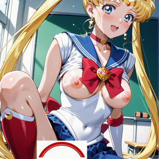 セーラームー〇 月野 うさぎ風 ポスター アニメ エロ 美乳 グラビア ファンアート 同人アート 0922 (2)