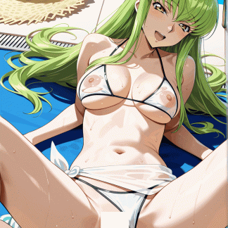 コードギア〇 C.C.風 ポスター アニメ エロ 美乳 グラビア ファンアート 同人アート 0507 (60)